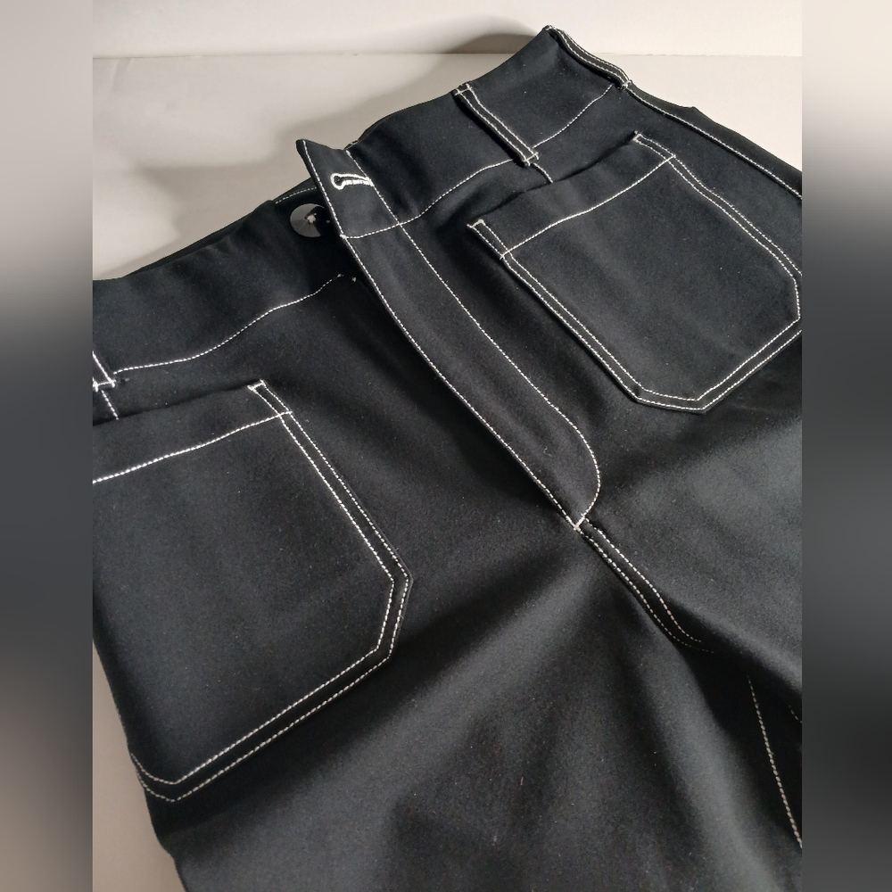 Maeve Anthropologie Colette Topstitch Black Pants Size 31